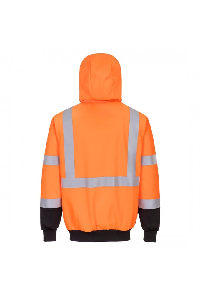 B315 - Hi-Vis Contrast Zipped Hoodie (Small to 5XLarge) 2 COLOURS RIS 3279 TOM