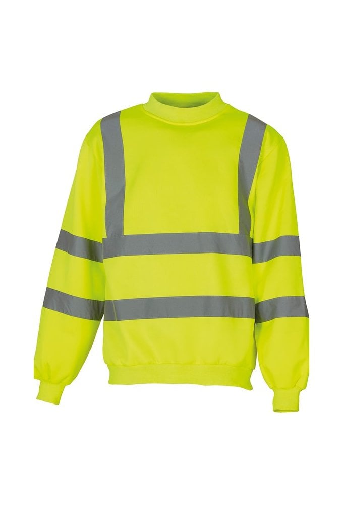 YK030 Hi-Vis Sweat Shirt (Small To 3XL)  6 COLOURS RIS 3279 TOM In Orange / Orange Navy