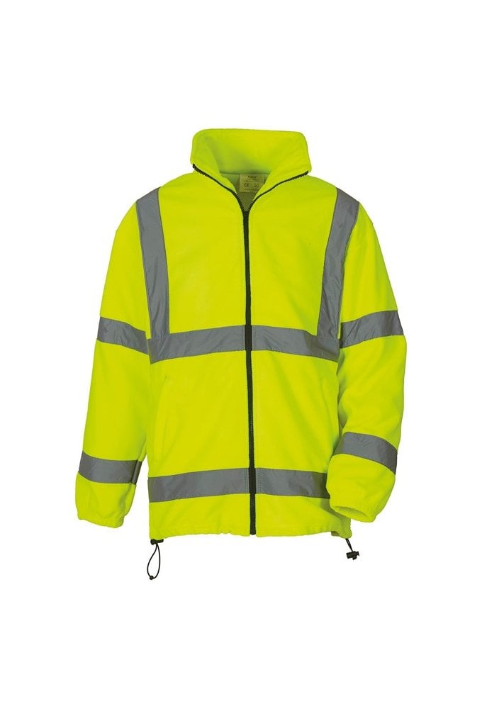 YK042 Hi-Vis HeavyWeight Fleece Jacket (Small to 3Xlarge)   4 COLOURS RIS 3279 TOM In Orange and Orange / Navy