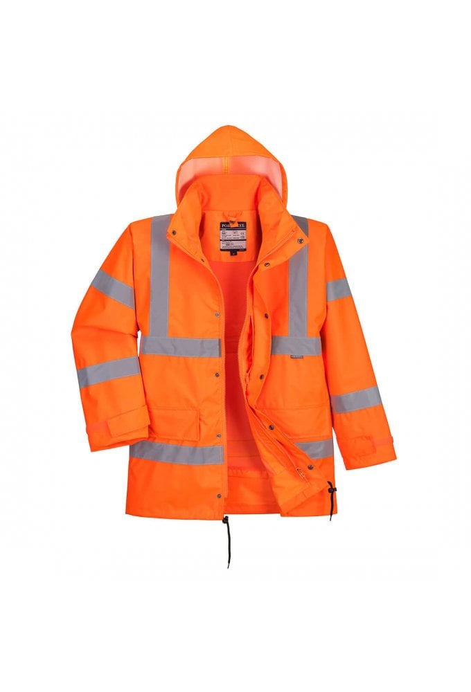 RT63 - Hi-Vis Breathable Interactive Rain Traffic Jacket (Small to 3XLarge) RIS 3279 TOM