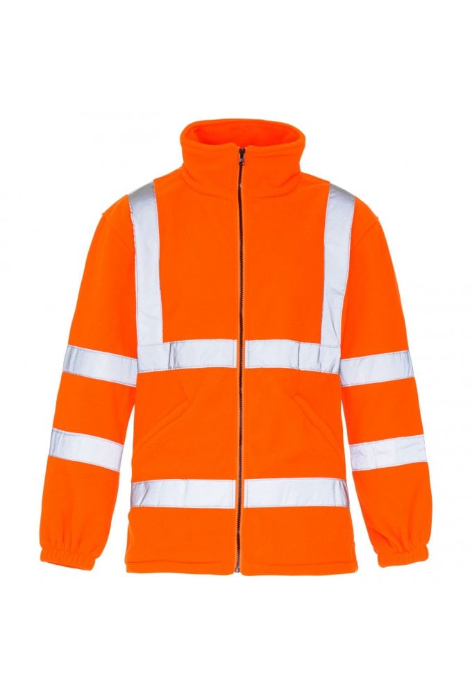 Supertouch Hi Vis Yellow Fleece Jacket (Small to 4XLarge) 2 Colours RIS 3279 TOM ORANGE ONLY