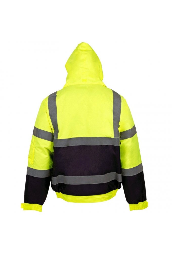 35541 Supertouch Hi Vis Yellow 2 Tone Bomber Jacket  (Small to 4XLarge)