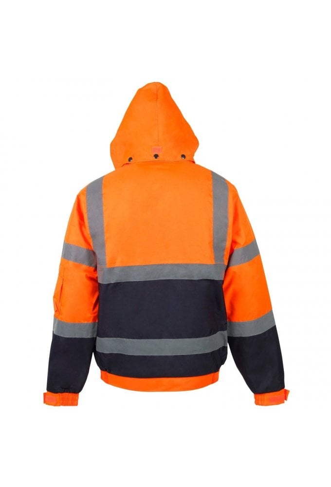 35581 Supertouch Hi Vis Orange 2 Tone Bomber Jacket  (Small to 4XLarge) RIS 3279 Tom