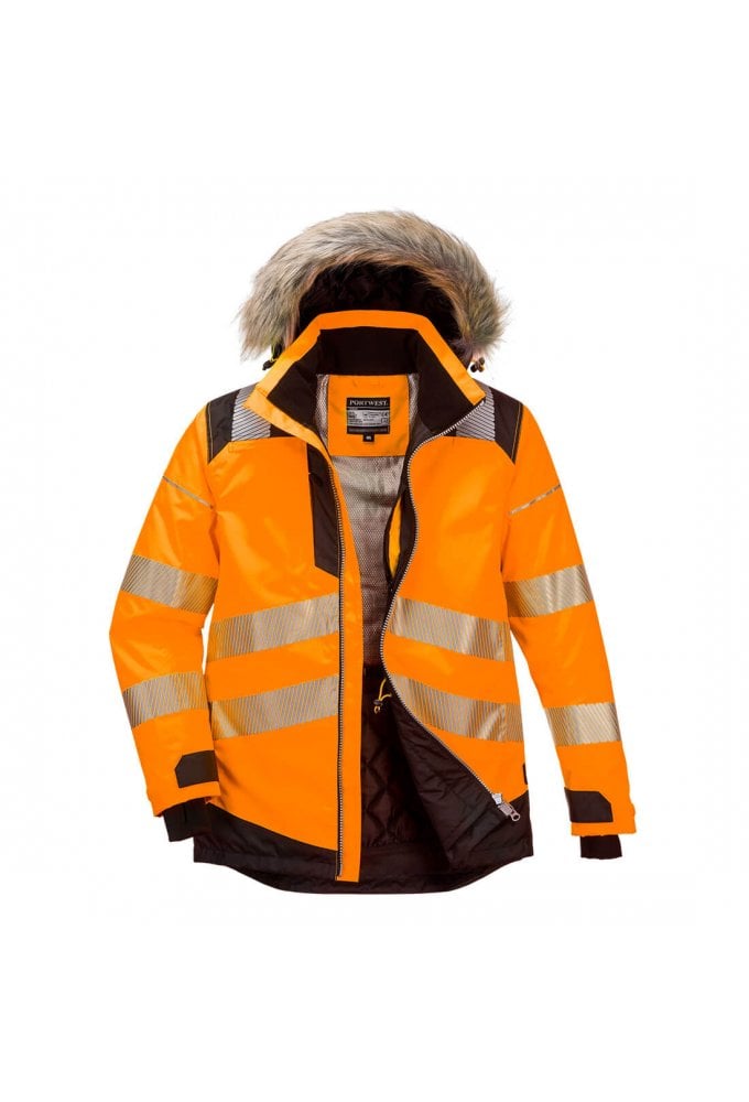 PW369 - PW3 Hi-Vis Winter Parka Jacket (Small to 5Xlarge) 2 COLOURS RIS 3279 TOM Orange / Black Only