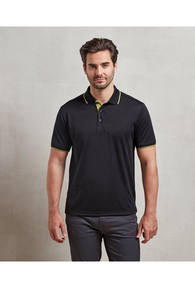 PR618 Premier Contrast Coolchecker® polo Size Small-4XL (11 Colours)