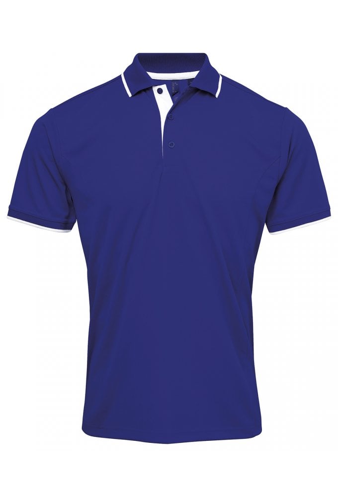 PR618 Premier Contrast Coolchecker® polo Size Small-4XL (11 Colours)