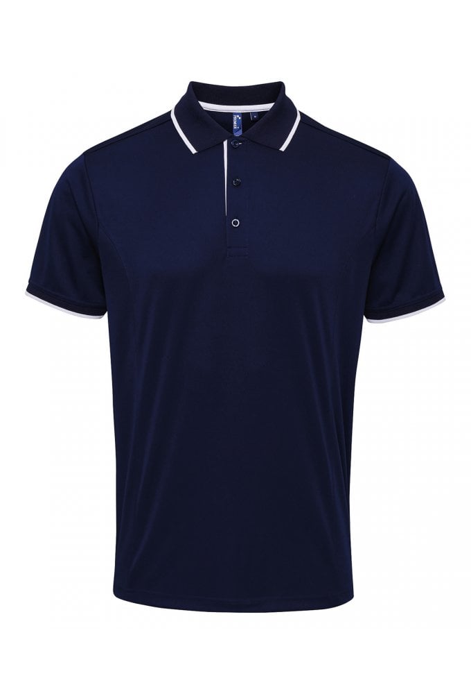 PR618 Premier Contrast Coolchecker® polo Size Small-4XL (11 Colours)