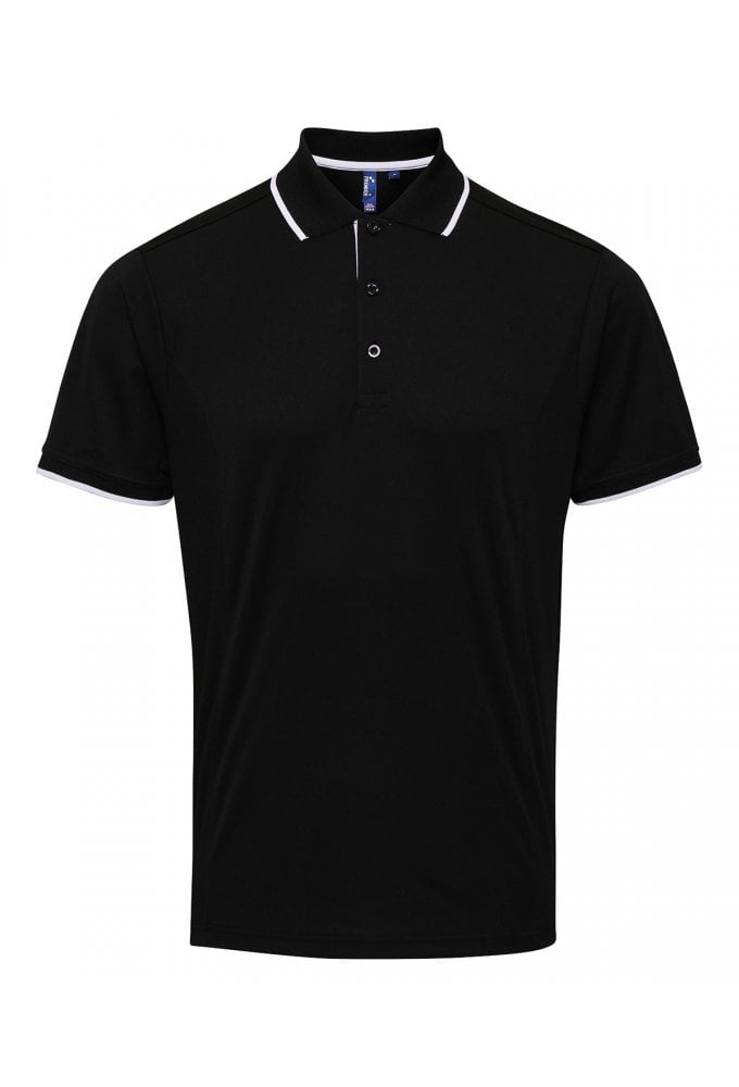 PR618 Premier Contrast Coolchecker® polo Size Small-4XL (11 Colours)