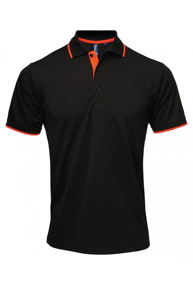 PR618 Premier Contrast Coolchecker® polo Size Small-4XL (11 Colours)