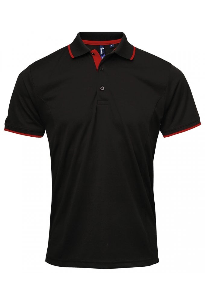 PR618 Premier Contrast Coolchecker® polo Size Small-4XL (11 Colours)