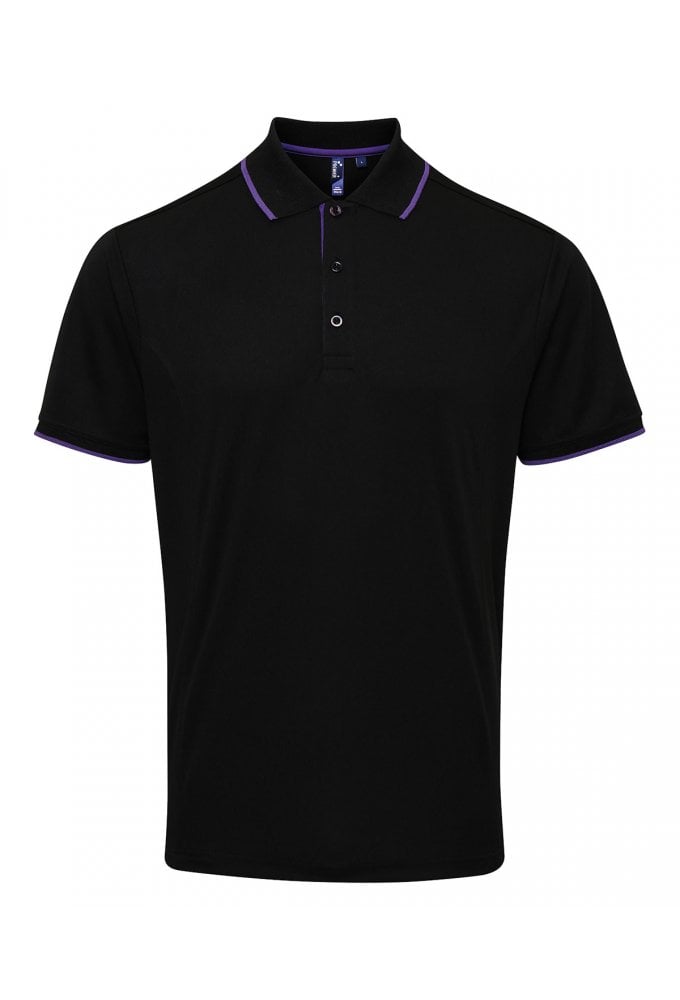 PR618 Premier Contrast Coolchecker® polo Size Small-4XL (11 Colours)