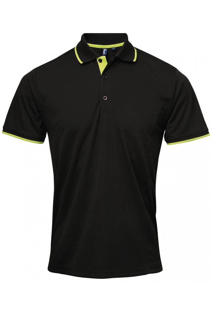 PR618 Premier Contrast Coolchecker® polo Size Small-4XL (11 Colours)