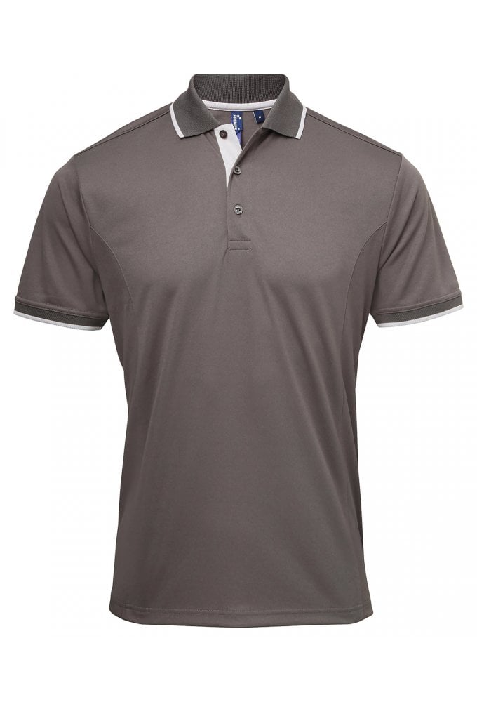 PR618 Premier Contrast Coolchecker® polo Size Small-4XL (11 Colours)