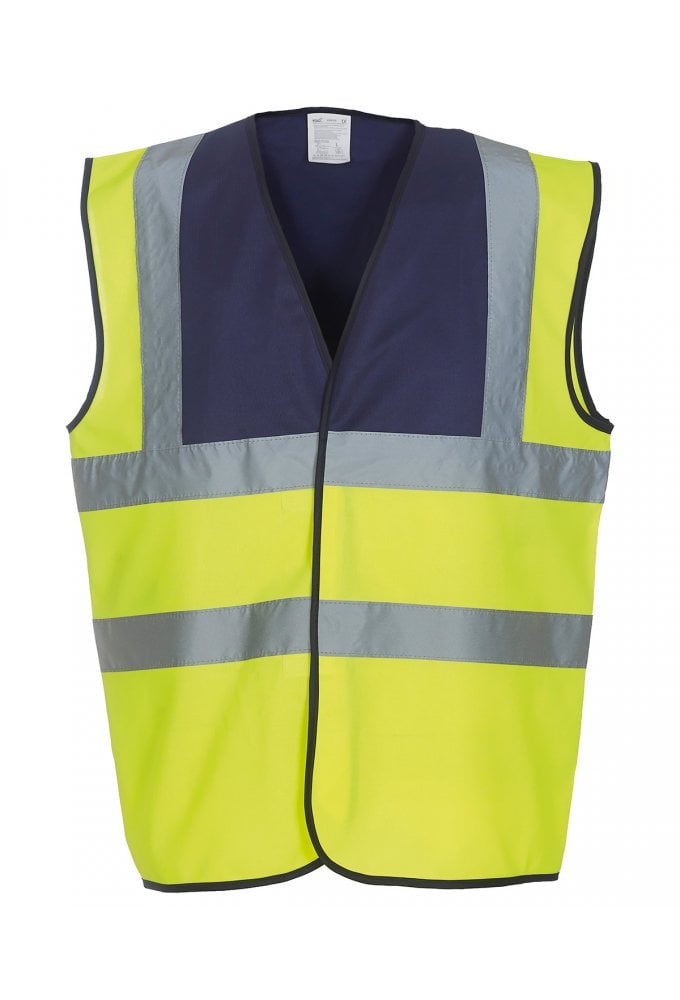 YK001 Hi Vis Two Tone Vests (Small  To 3XL) 7 COLOURS