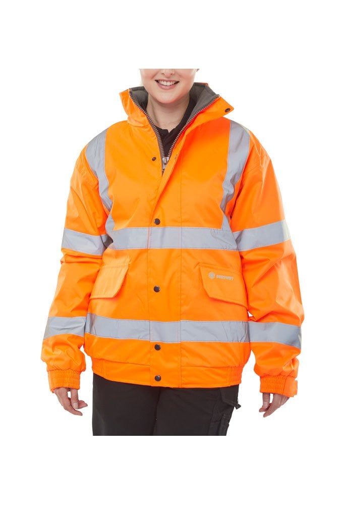 CBJFL Constructor Fleece Lined Bomber Jacket (Small to 5Xlarge) 2 COLOURS RIS-3279-TOM Issue 2 Orange Only