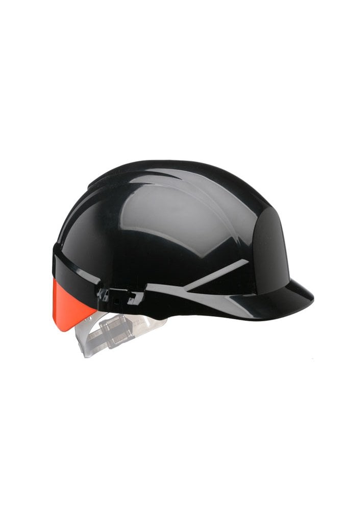 Centurion CNS12 REFLEX BLACK SLIP RATCHET HELMET C/W ORANGE FLASH