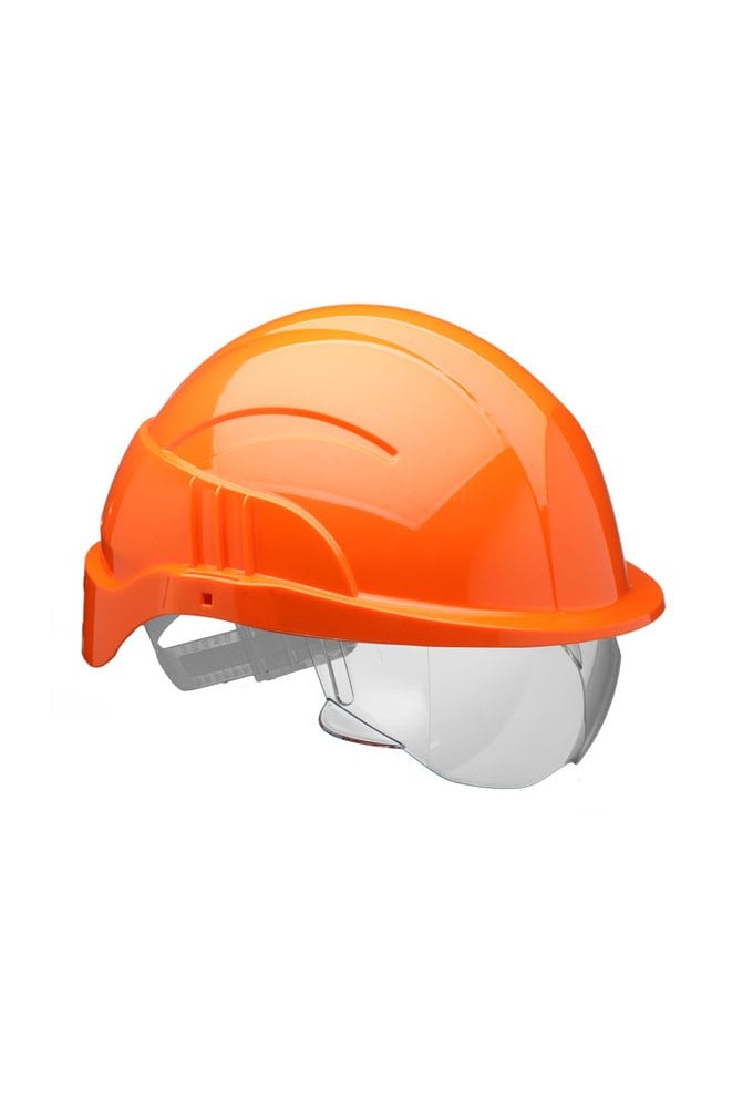 Centurion Vision Plus Safety Helmet Orange C/W Integrated Visor