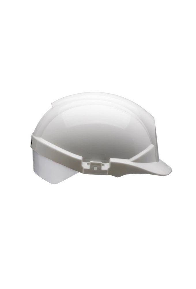 Centurion Reflex Slip Ratchet Helmet WHITE WITH SILVER FLASH