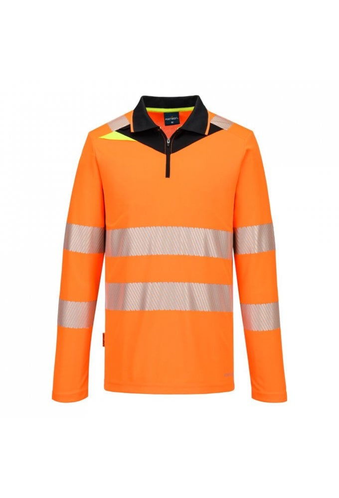 DX4 Hi-Vis Zip Polo Shirt L/S