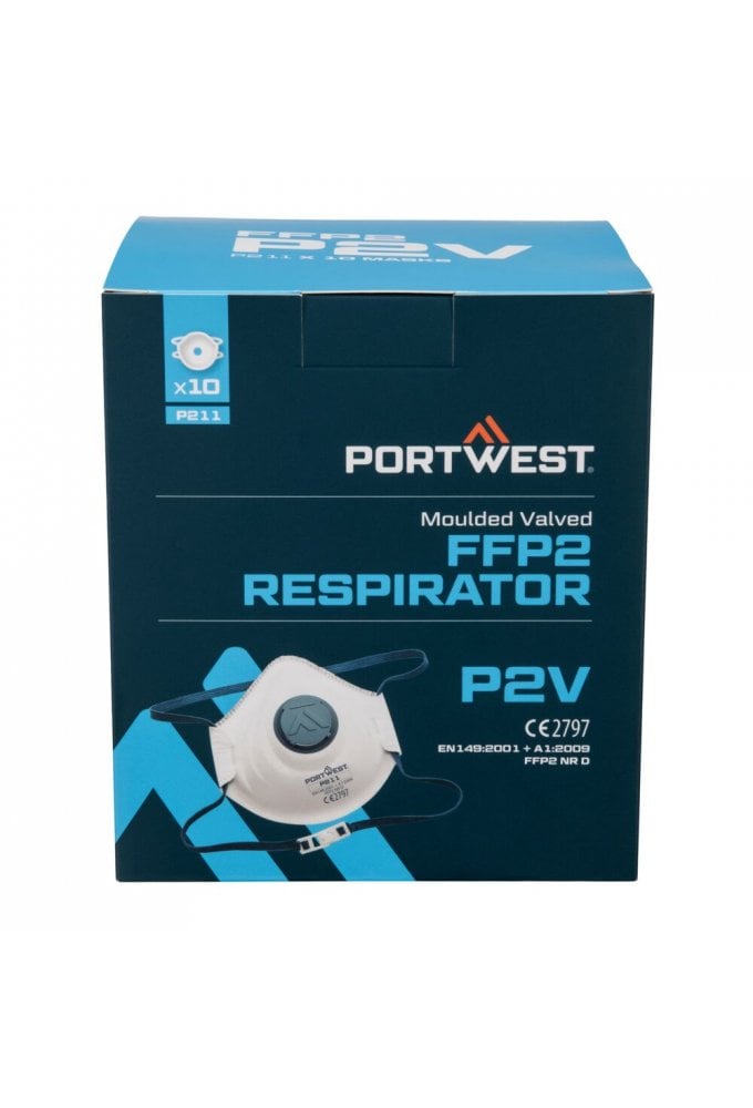 Portwest P211 Moulded FFP2 Valved Respirator (Pk10)