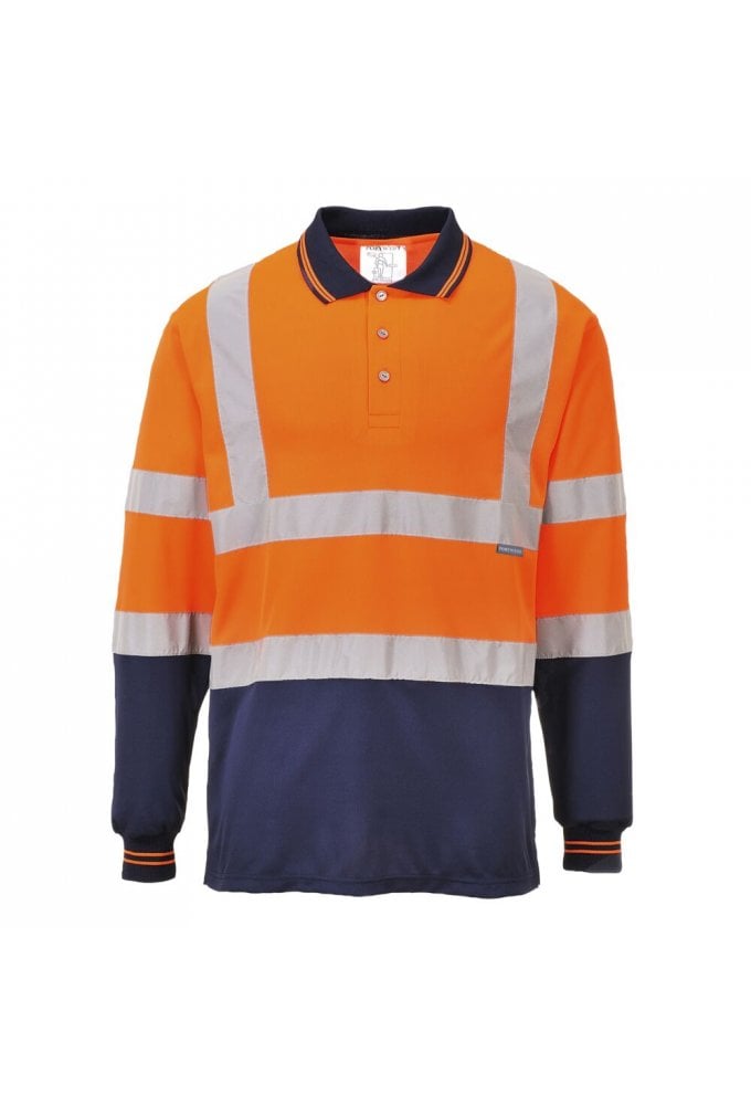 S279 Hi-Vis Contrast Polo Shirt L/S