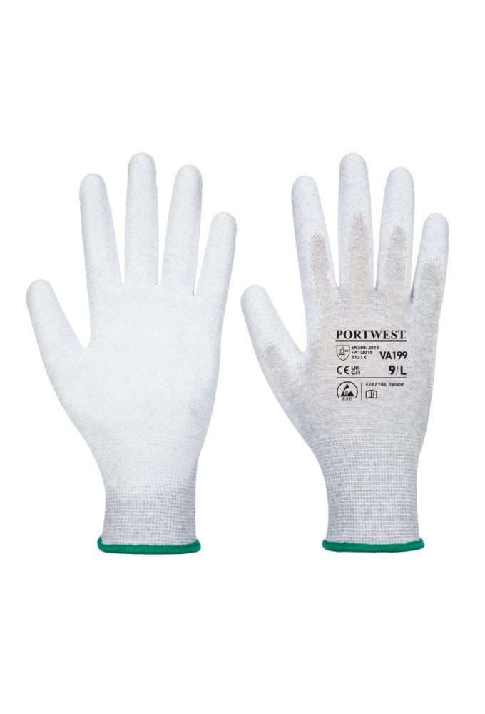 Vending Antistatic PU Palm Glove