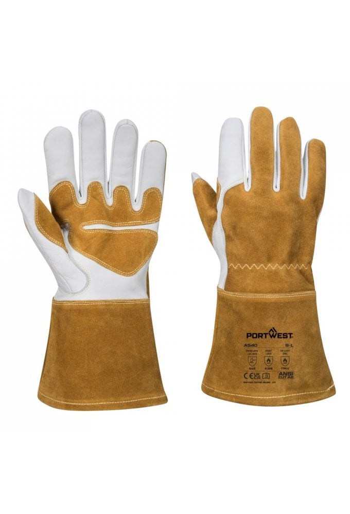 MIG Welders 320 Grain Leather Reinforced Gauntlet