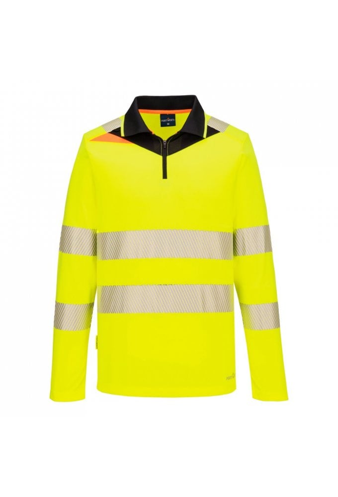 DX4 Hi-Vis Zip Polo Shirt L/S