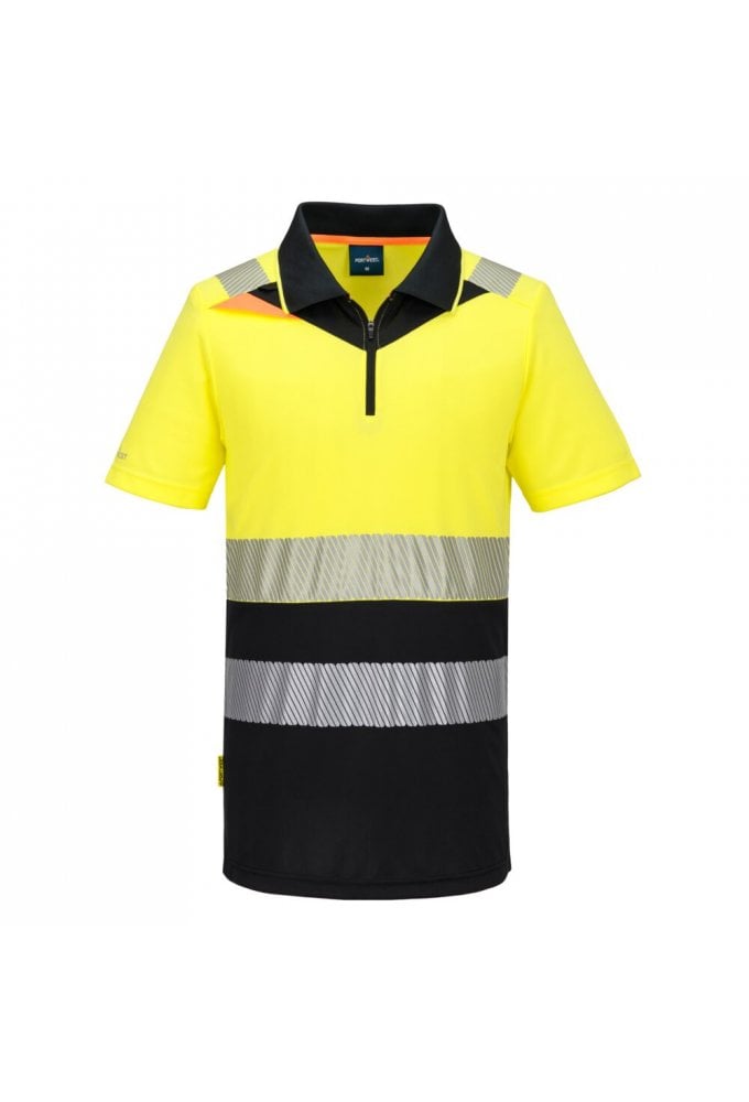 DX4 Hi-Vis Zip Class 1 Polo Shirt S/S