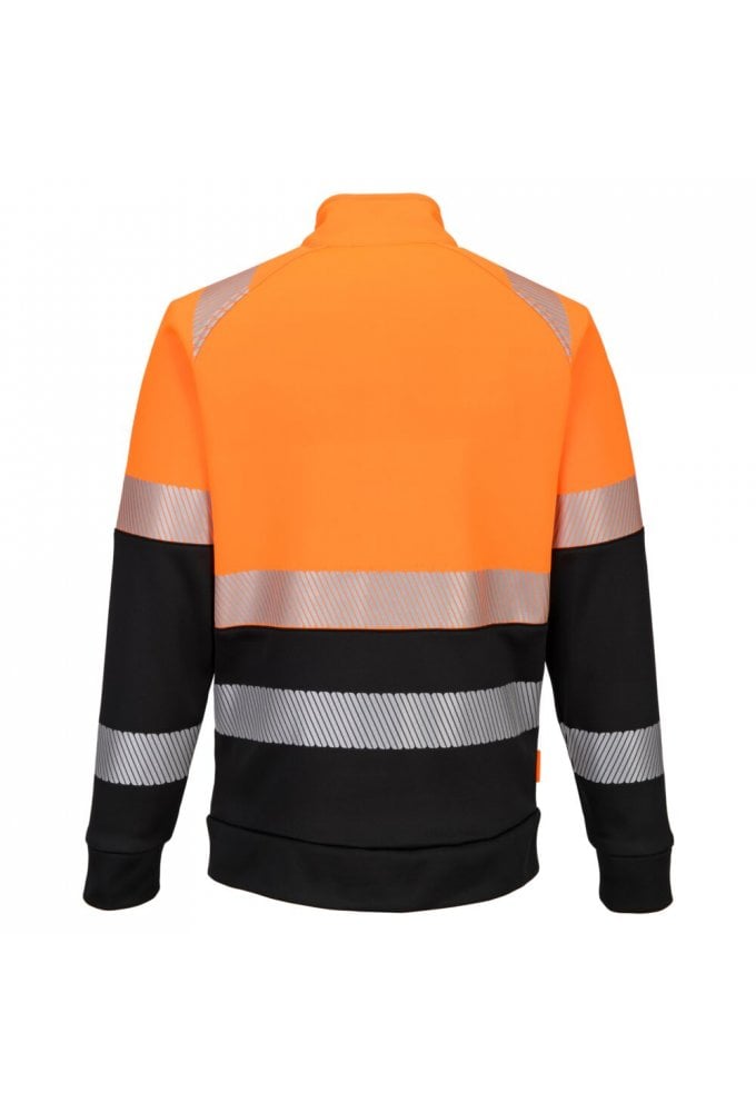 DX4 Hi-Vis Class 1 Funnel Neck Zipped Sweatshirt