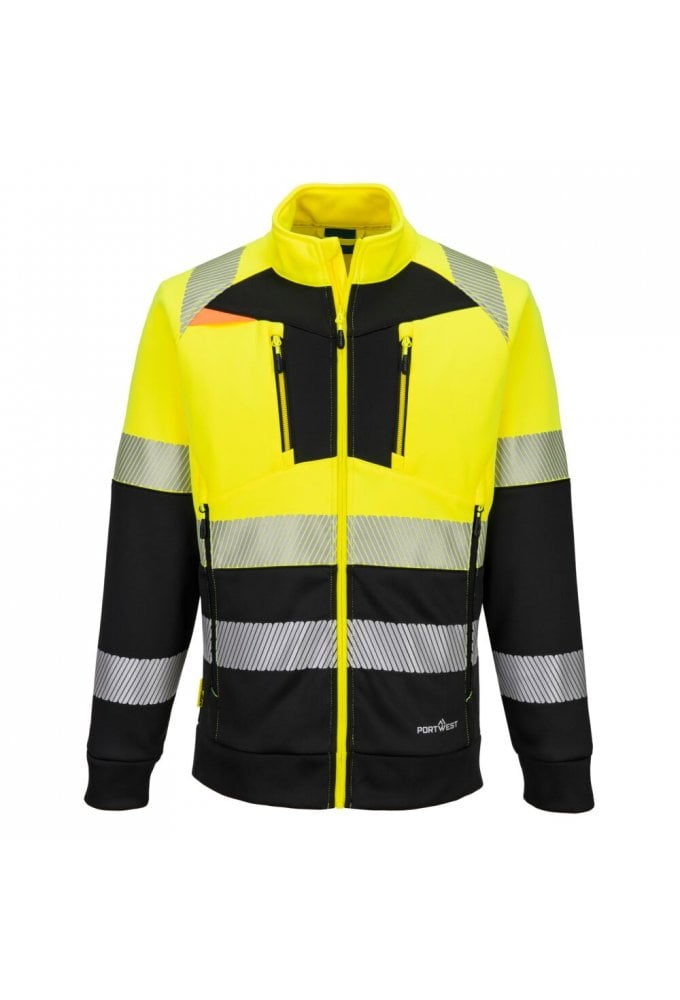 DX4 Hi-Vis Class 1 Funnel Neck Zipped Sweatshirt