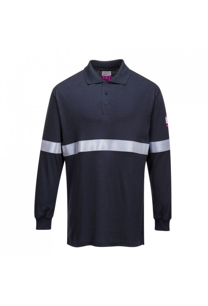 Portwest FR03 Modaflame Knit FR Long Sleeve Polo Shirt