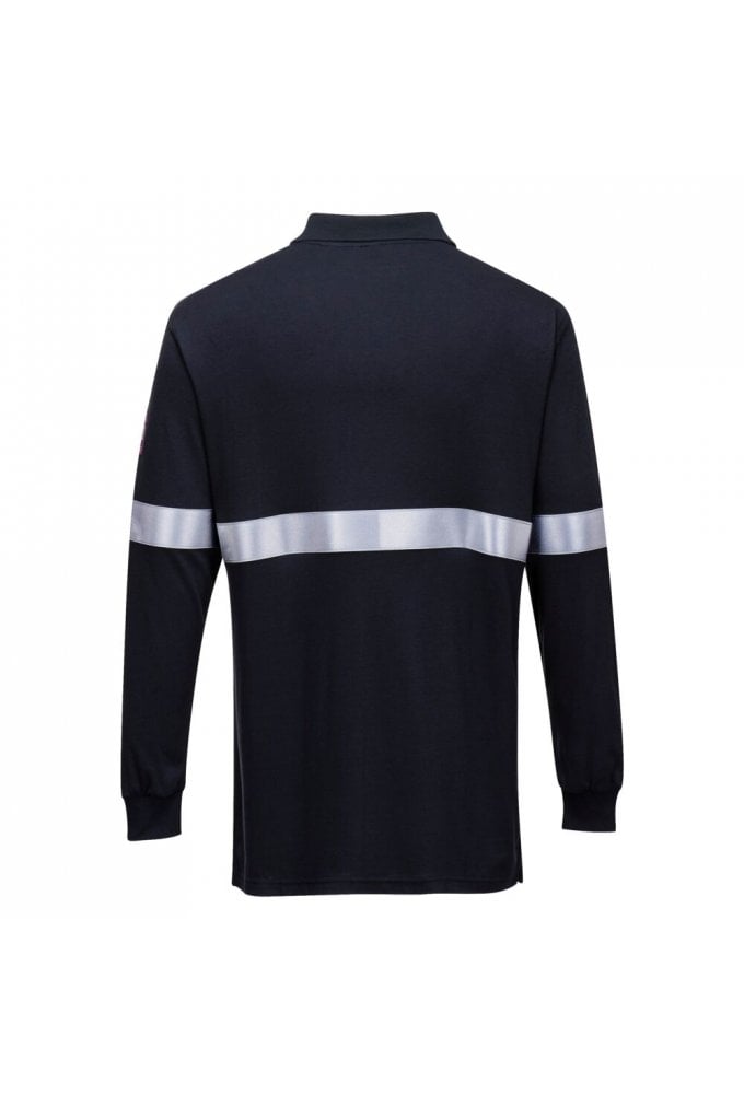 Portwest FR03 Modaflame Knit FR Long Sleeve Polo Shirt