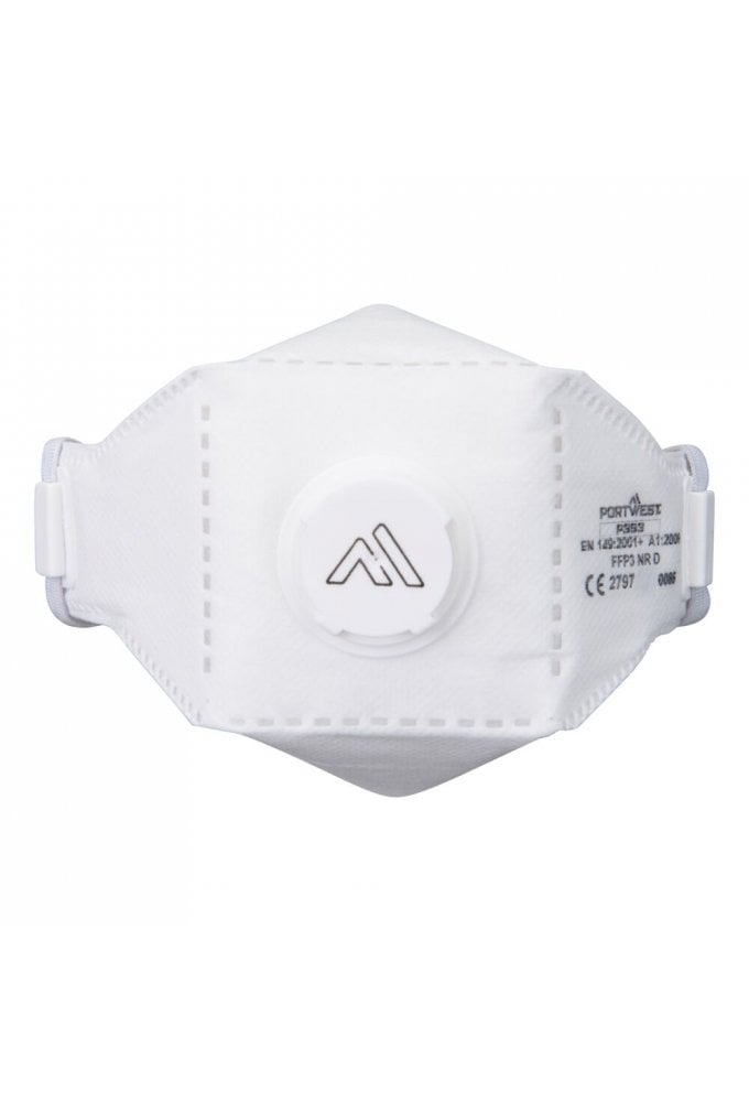 Portwest P393 EAGLE PRO FFP3 Valved Dolomite Fold Flat Respirator (Pk10)