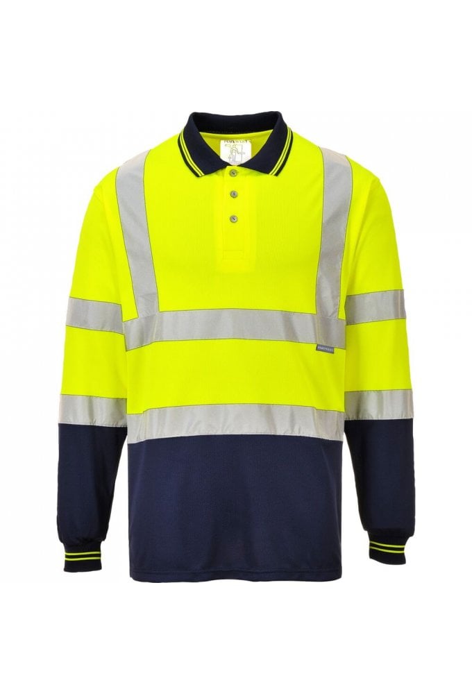 S279 Hi-Vis Contrast Polo Shirt L/S