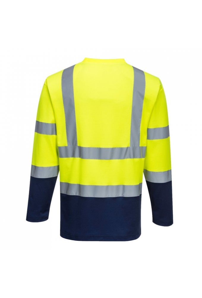 Hi-Vis Cotton Comfort Contrast T-Shirt L/S