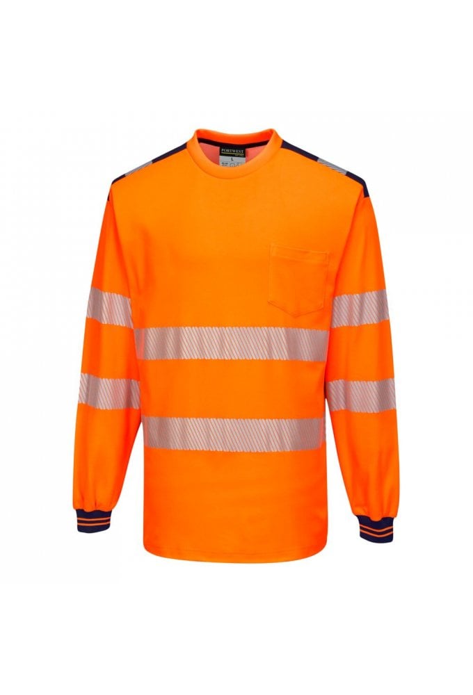PW3 Hi-Vis Cotton Comfort T-Shirt L/S