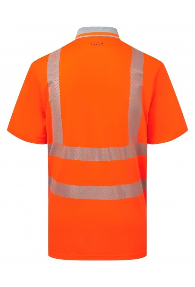 LFE924 Pulsar PULSAR® LIFE Men's Short Sleeve Polo Shirt Orange