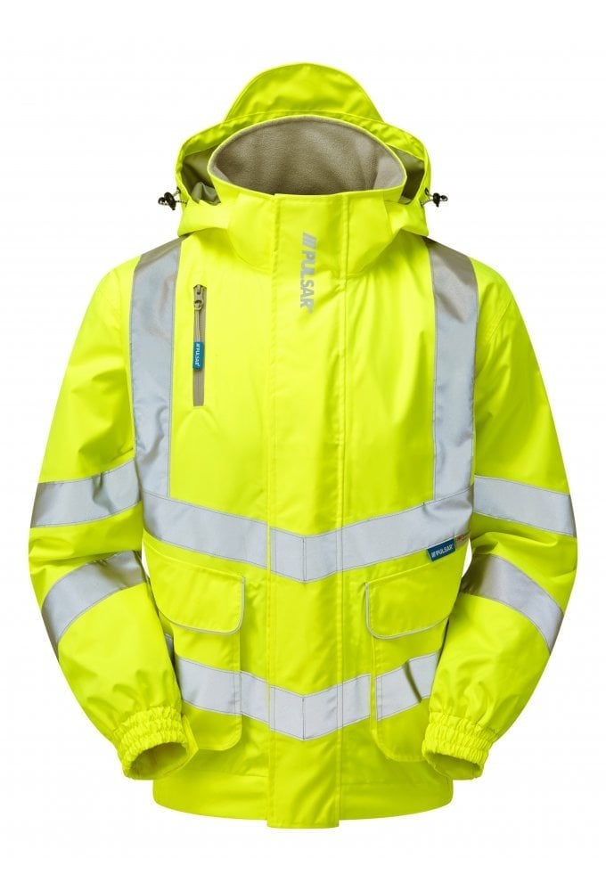 P533 Pulsar PULSAR® Protect High Visibility Mesh Lined Bomber Jacket Yellow