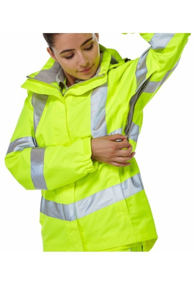 P704 Pulsar PULSAR® Protect Women's High Visibility Storm Coat Yellow