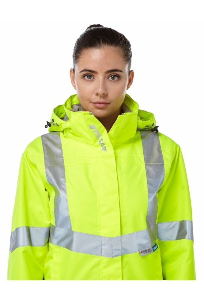 P704 Pulsar PULSAR® Protect Women's High Visibility Storm Coat Yellow