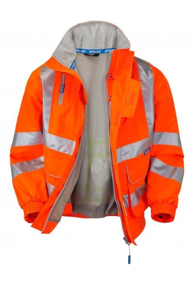 PR515 Pulsar PULSAR® Protect High Visibility Mesh Lined Bomber Jacket Orange
