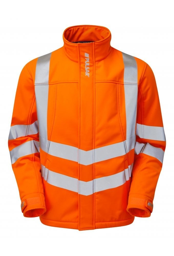 PR535 Pulsar PULSAR® Protect High Visibility Interactive Softshell Jacket Orange