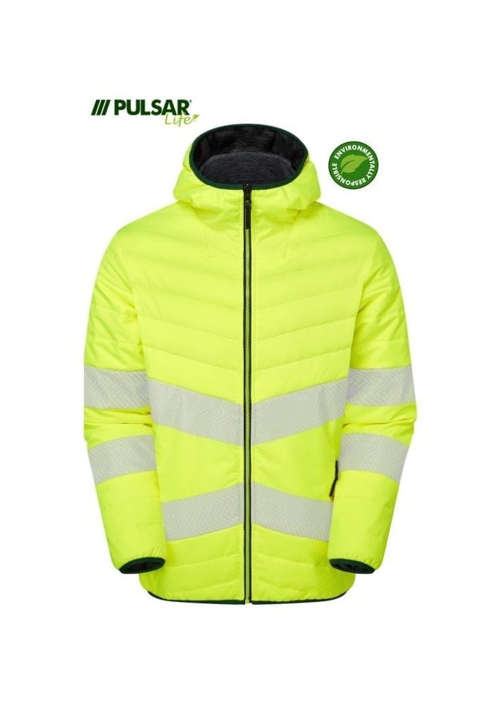LFE962-YEL Pulsar PULSAR® LIFE GRS Ladies Reversible Puffer Jacket Yellow Size 8-26