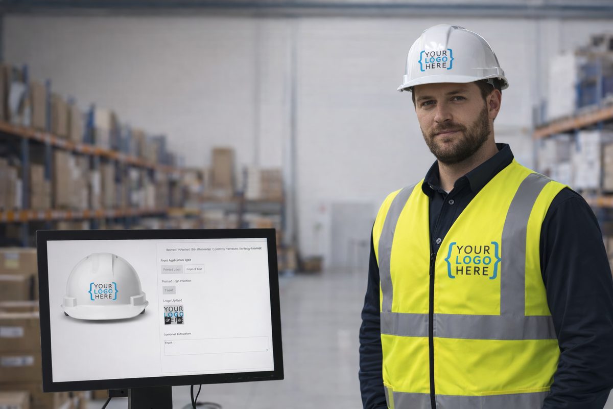 Printed Hard Hats With Logo | Bulk UK & Free Proof
