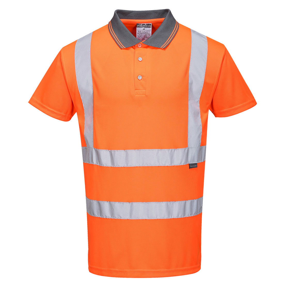 Portwest RT22 - Hi-Vis Polo Shirt S/S Orange S-5XL  EN20471 and RIS 3279 in orange