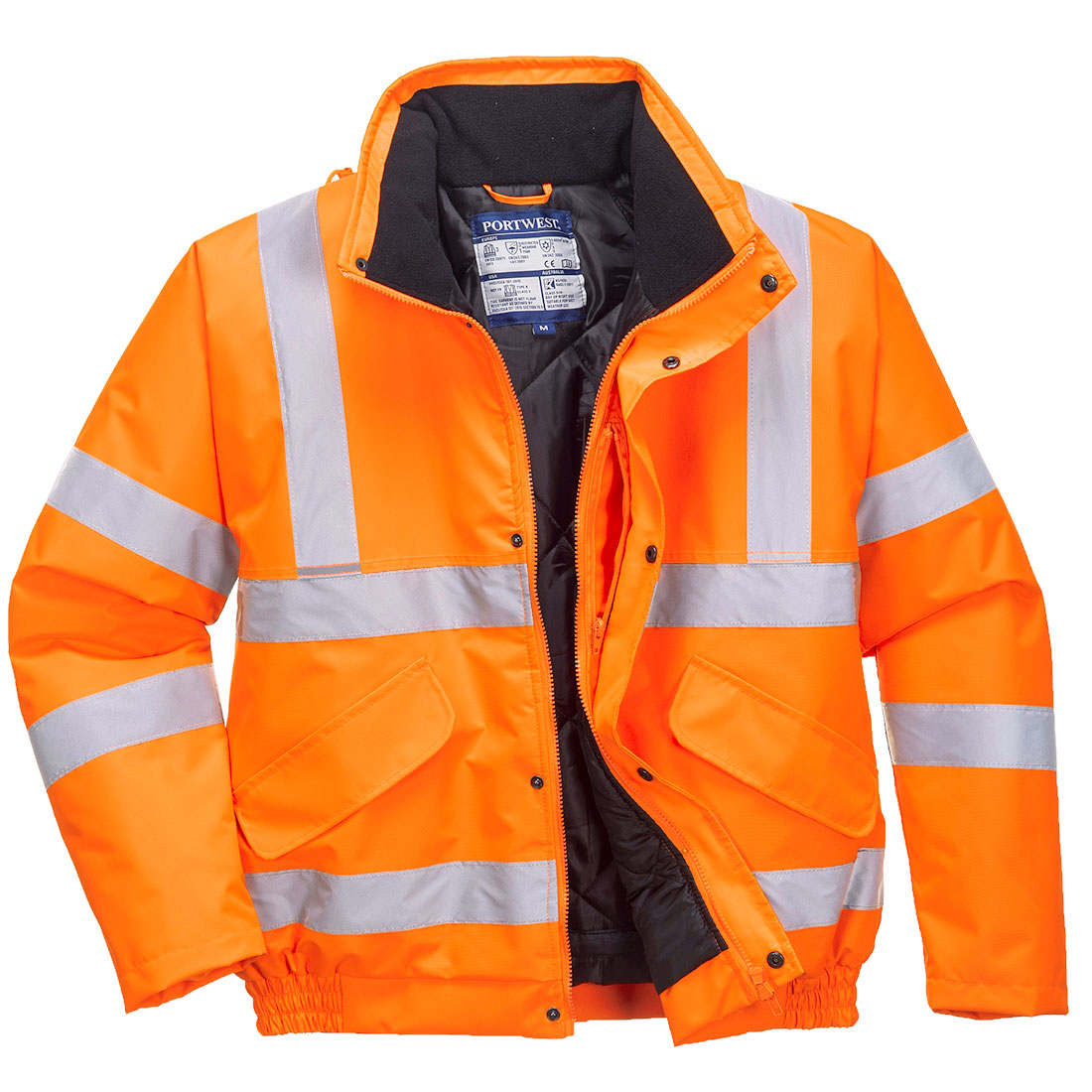 Portwest RT32 Portwest Hi Vis Bomber Jacket (XSmall To 5XL) RIS 3279 TOM