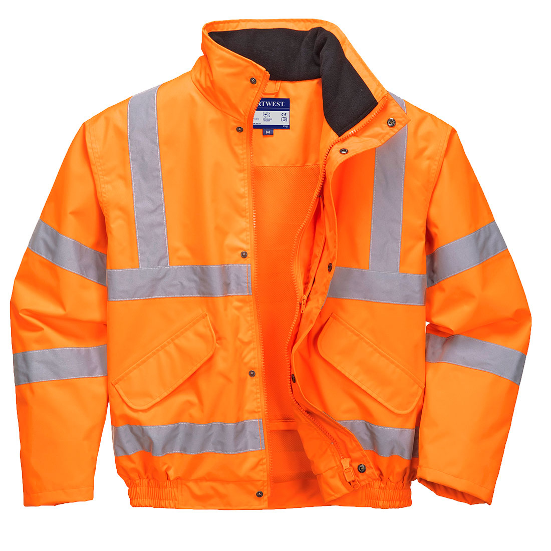 Portwest RT62 Hi-Vis Breathable Mesh Lined Bomber Jacket (Small To 3XL) RIS 3279 TOM