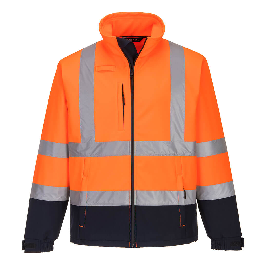 Portwest S425 - Hi-Vis Contrast Softshell (3L) (Small - 3XL) 2 COLOURS RIS 3279 TOM In Orange