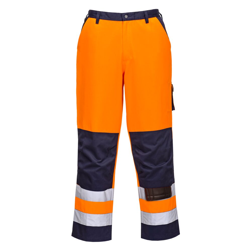 Portwest TX51 TX51YN Lyon Hivis Trousers (Small To 2XL) Yellow/Navy